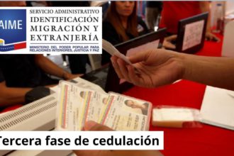 tercera fase de cedulación