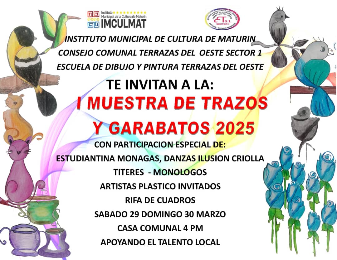 Terrazas del Oeste presenta exposición de dibujo, trazos y garabatos 5 terrazas del oeste presenta exposicion de dibujo trazos y garabatos laverdaddemonagas.com muestra flyer