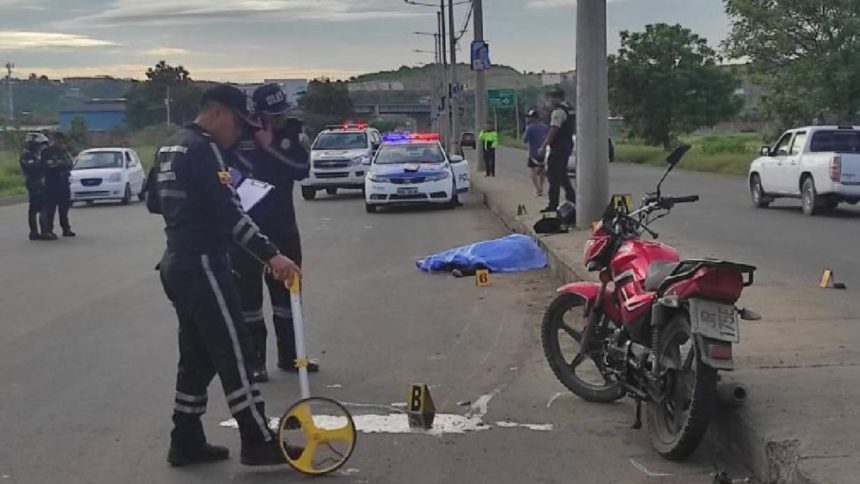 accidente de moto en Manta