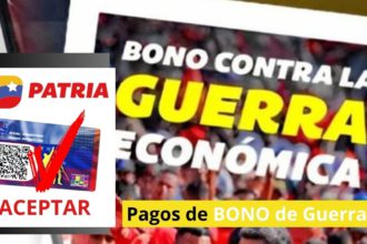 Pagos de BONO de Guerra
