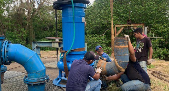 Aguas de Monagas instala bomba de 200 HP en planta potabilizadora del Bajo Guarapiche