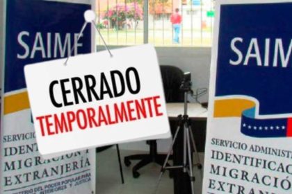 Saime pausa actividades