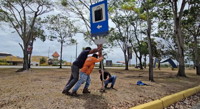 Continúa la renovación de la red de señalética en Maturín