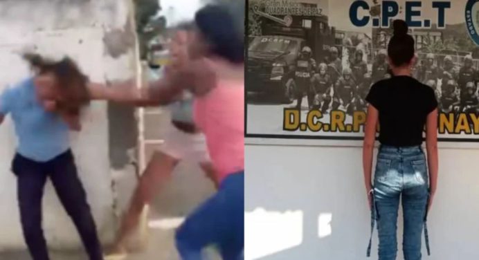 Detenida mujer que golpeó a liceísta en plena calle
