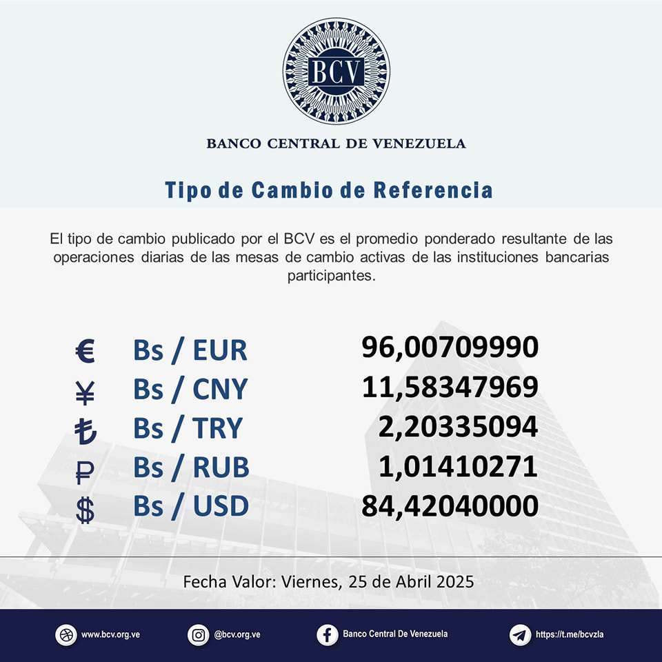 dolartoday en venezuela precio del dolar este viernes 25 de abril de 2025 laverdaddemonagas.com bcv65