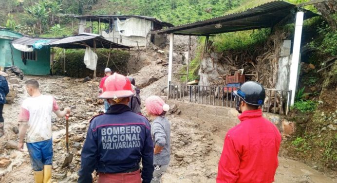 Lluvias en Boconó: autoridades reportan familias desalojadas y pérdidas materiales 