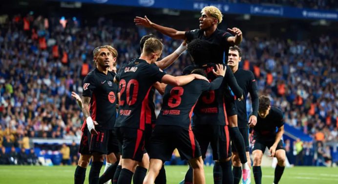FC Barcelona se coronó campeón de la Liga al derrotar al Espanyol 0-2