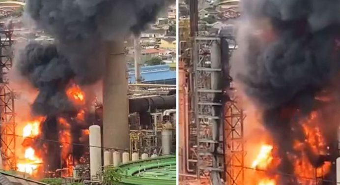 Impactante explosión sacude la mayor refinería de combustibles de Ecuador (video)