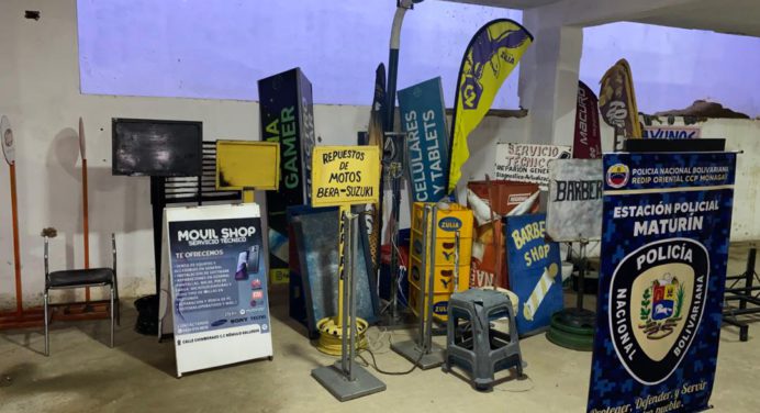 PNB removió carteles y avisos que obstaculizan paso peatonal en Maturín