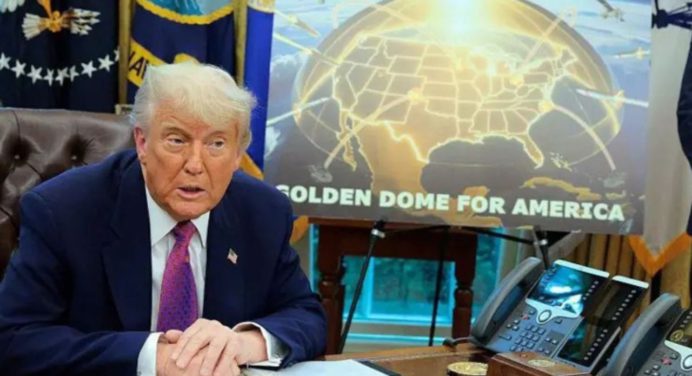 Trump revela Plan para un domo dorado que fortalecerá la defensa aérea de EE.UU.