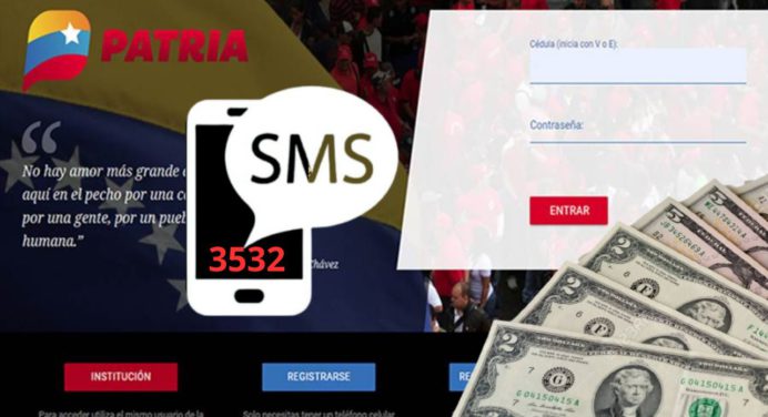 Un SMS en PATRIA te suma el BONO de hoy a tu cuenta: Actívalo con el 3532