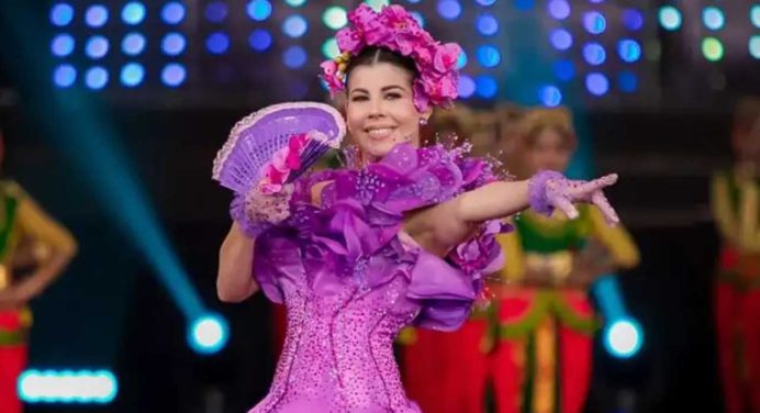 Valeria Cannavó brilló en la presentación del traje típico en el Miss Mundo 2025