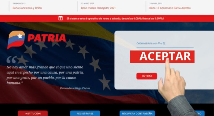 Billetera PATRIA con BONO especial, el primero de este mes (Detalles)