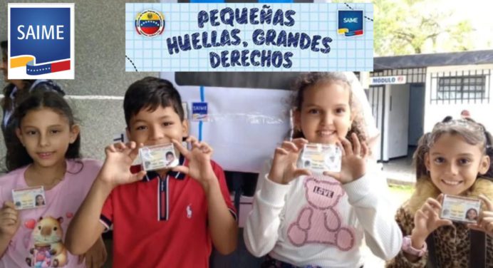 Saime anuncia la tercera fase de cedulación para niños: Aquí estarán las unidades móviles