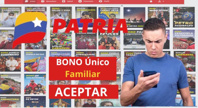 ¿No recibiste el Bono Único Familiar? ¿Tienes chance todavía? Esto dice el portal PATRIA