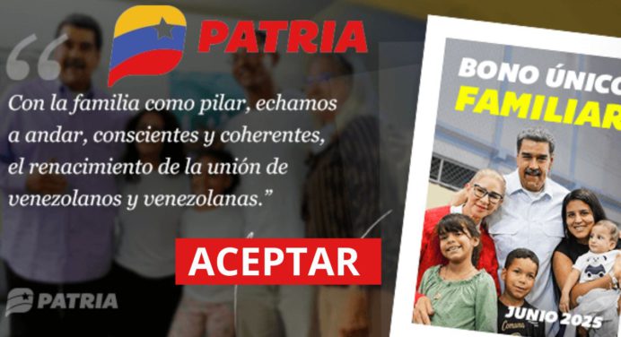 Inicia el pago del Bono Único Familiar: Monto