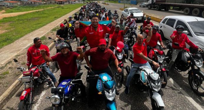 Fuerza motorizada de Aguasay se moviliza en respaldo al candidato del GPPSB a la alcaldía