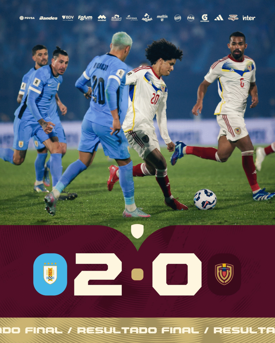 Venezuela no pudo con Uruguay pero se mantiene en zona de repechaje 