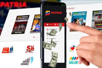 Dinero en billetera PATRIA