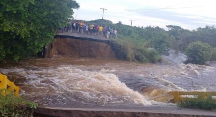 En Apure: Se desploma el puente que une la población de Bruzual y Mantecal