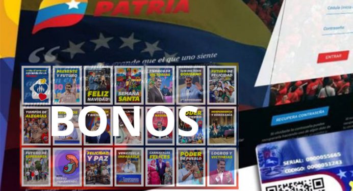 Bonos efectivos en el Sistema Patria: HOY, 28 de julio