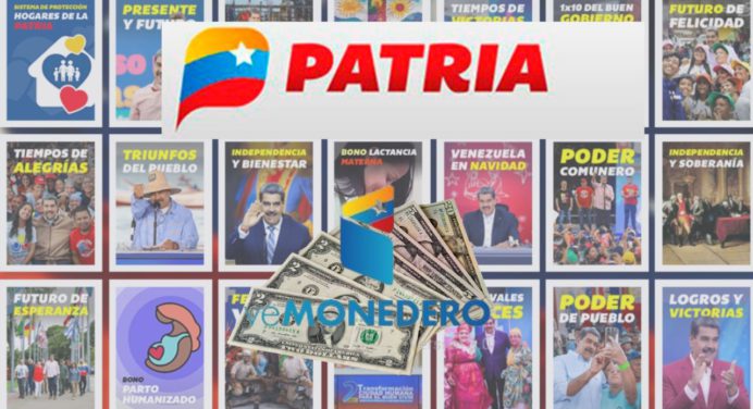 Pago en Monedero PATRIA por Bs 5.400: Recíbelo, ya esta activo