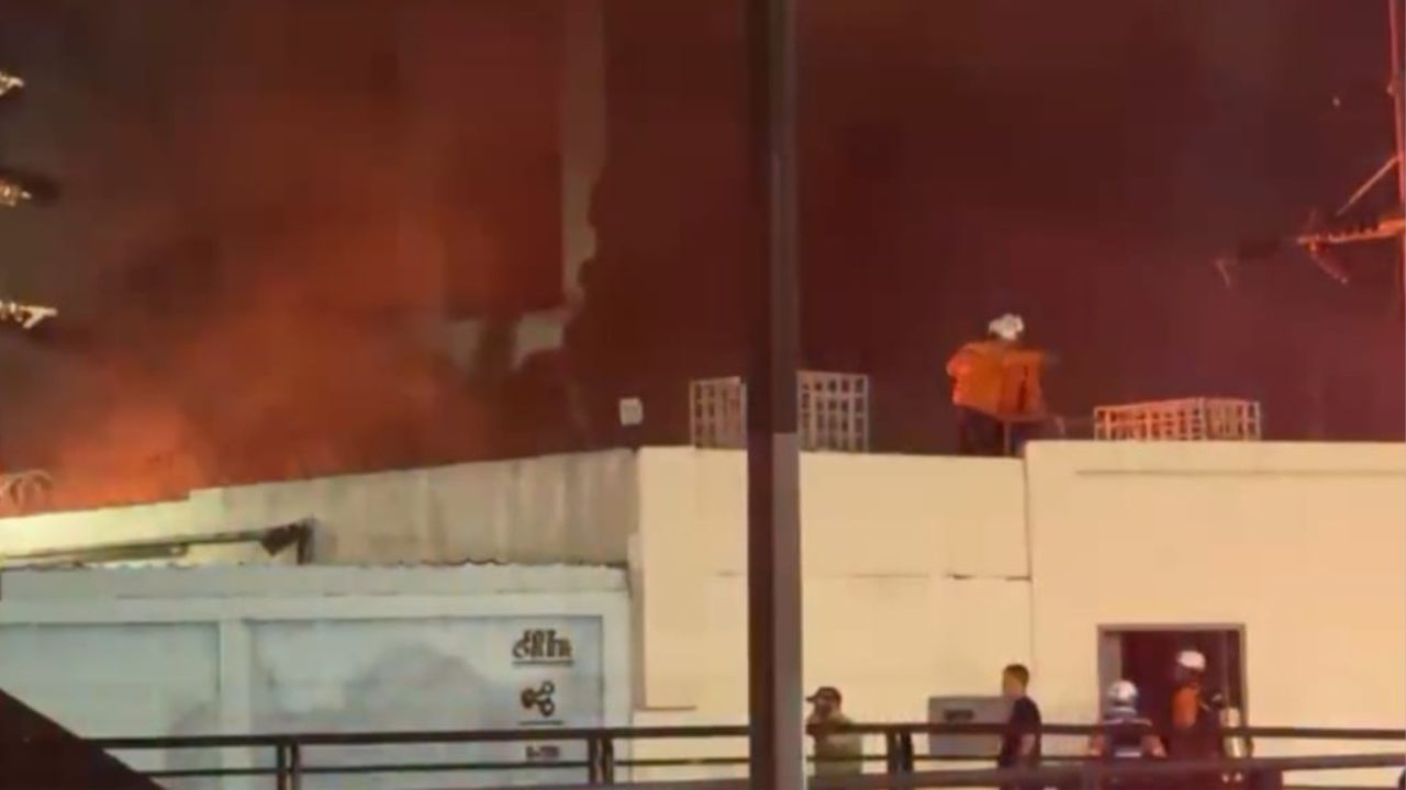 Incendio en la subestación El Rosal