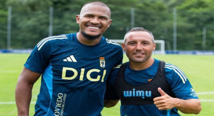 Salomón Rondón ya se entrena con el Real Oviedo de cara al debut en LaLiga