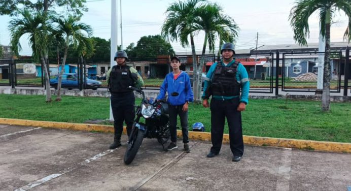 Polimaturín recuperó motocicleta en tiempo récord
