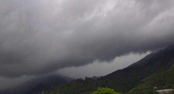 Se mantiene en aumento la cobertura nubosa en el país este 3-DIC