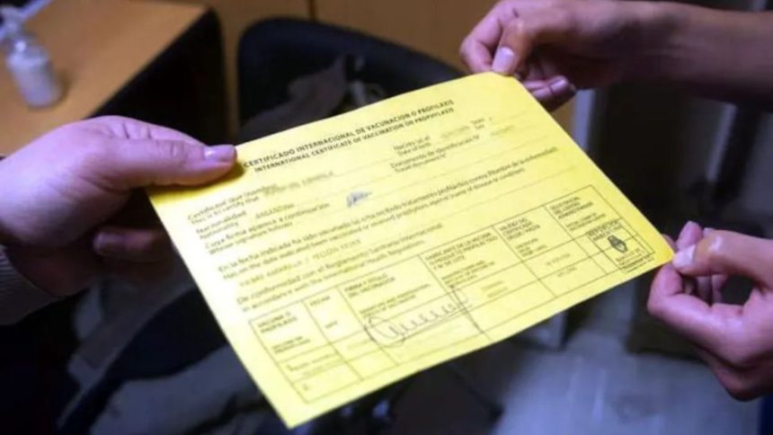 certificado de vacunación