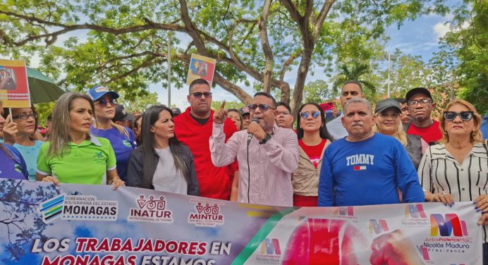 Clase obrera de Monagas se pronuncia en apoyo al presidente Nicolás Maduro