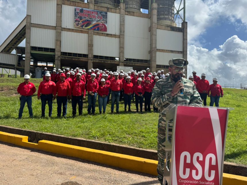 Trabajadores de Cemento Cerro Azul en Monagas respaldan al presidente Maduro 1 Cerro azul
