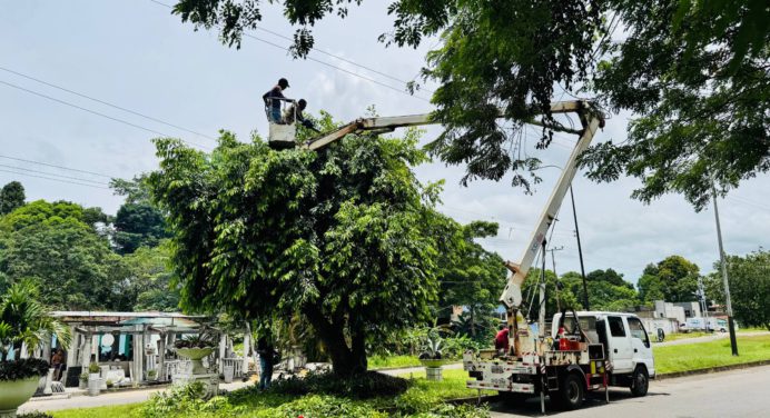 Realizan operativo de despeje de línea en la Avenida Cruz Peraza