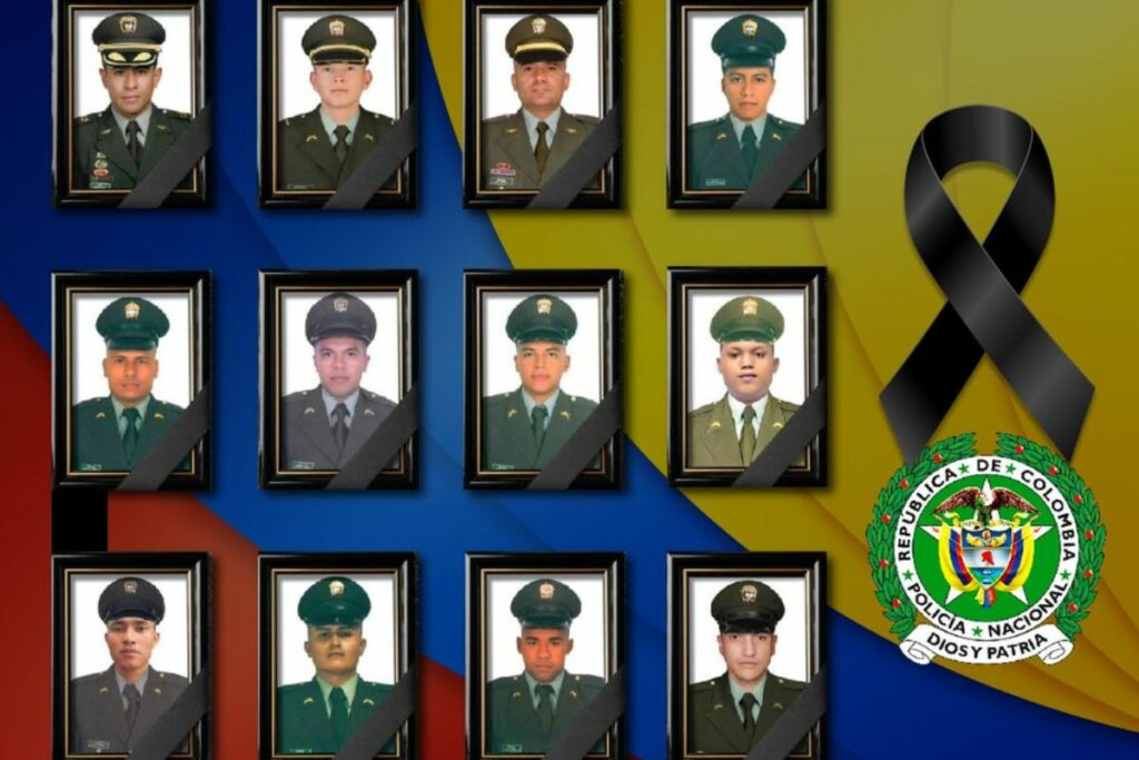 Suben a 13 los policías colombianos muertos en ataque contra un helicóptero 2 ataque contra un helicóptero