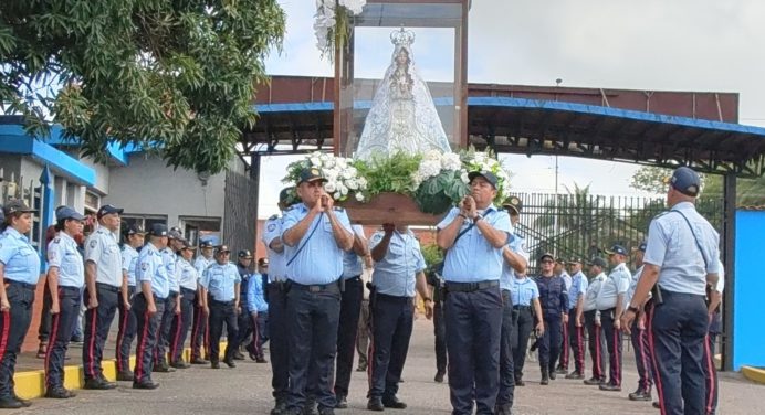 Cuerpo de Policía del estado Monagas recibe peregrinación de la Virgen del Valle