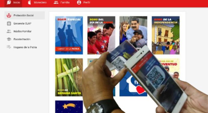 BONO billetudo en la plataforma PATRIA