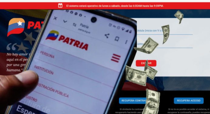 Estos son los pagos en billetera PATRIA del día: Consulta sus montos