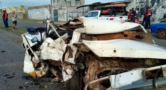 Aparatoso choque se registró en la avenida Bella Vista de Maturín