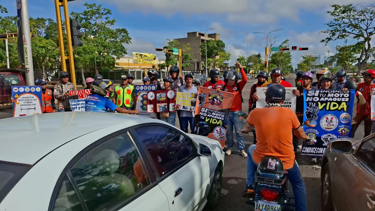 Motorizados de Maturín realizaron simulacro como parte de campaña de concientización 2 moto2 1