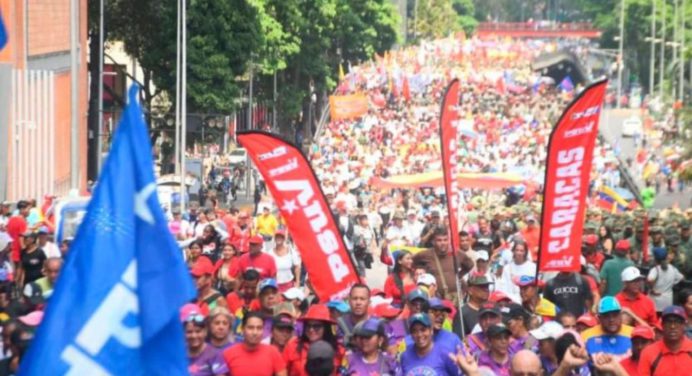 Oficialismo y el pueblo se moviliza en Caracas este lunes en defensa de la paz y la vida