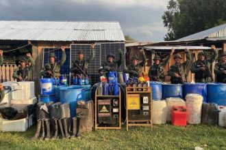 campamento de narcotráfico