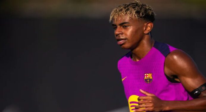 Lamine Yamal volvió a los entrenamientos con Barcelona