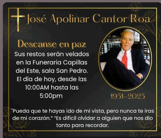 Exequias del maestro José Apolinar Cantor en funeraria Capillas del Este 2 jose apolinar cantor1