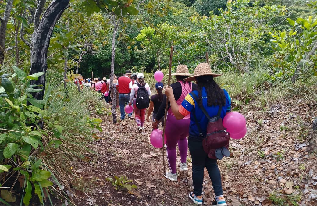 Recorren ruta turística por la lucha contra el cáncer de mama en Punta de Mata 2 punta de mata2