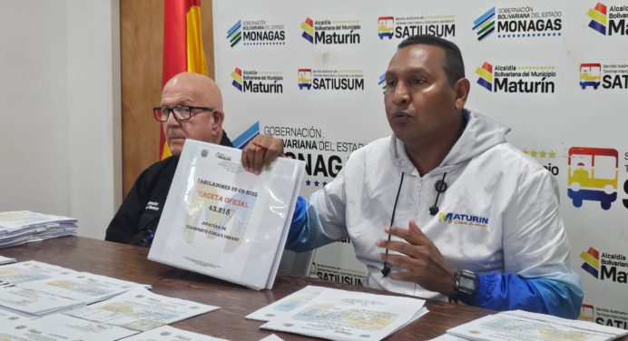 ‎Entregan nuevos tabuladores con aumento del pasaje en Maturín‎