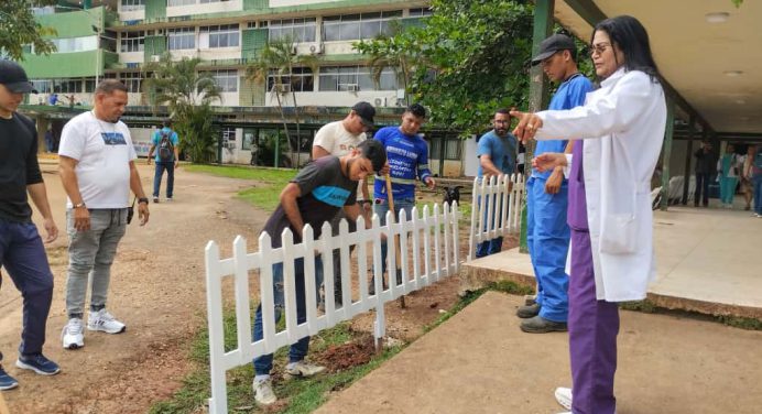 Alumnos de la Unerg y trabajadores recuperan áreas verdes del Humnt