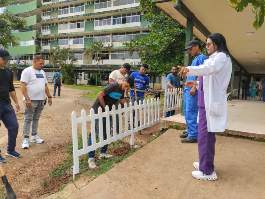 Alumnos de la Unerg y trabajadores recuperan áreas verdes del Humnt 1 Humnt