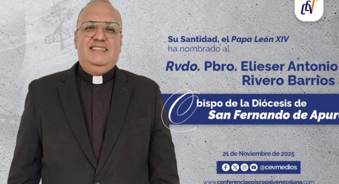 El papa León XIV nombró nuevo obispo de la Diócesis de San Fernando de Apure