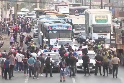 Protesta de transportistas de Lima
